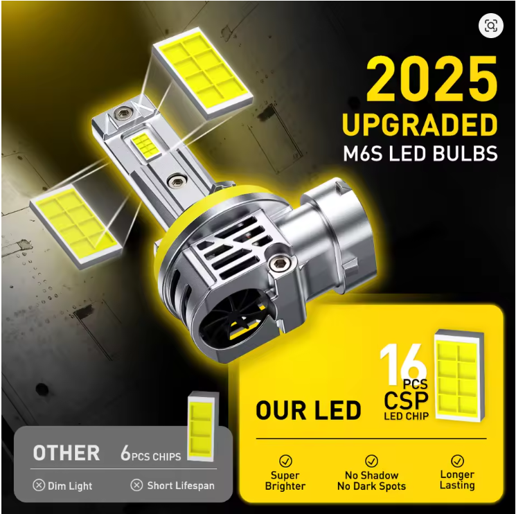 Ampolletas LED H8 / H9 / H11 / HB3 9005 / HB4 9006 AUXITO 6000K – +300% Iluminación Premium