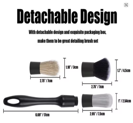 Set de Brochas de Detailing Premium Suave – Interior