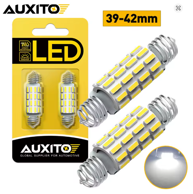Ampolletas LED C5W / Festoon AUXITO – 6500K Blanco Ultra | Interiores