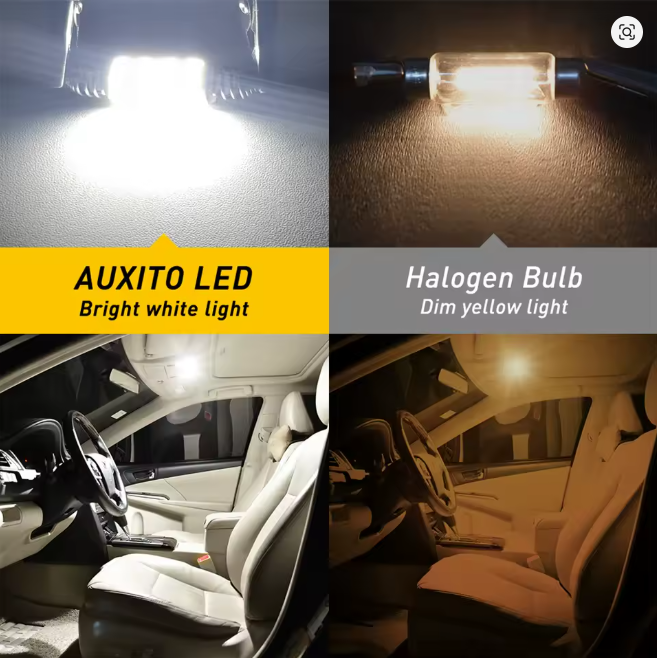 Ampolletas LED C5W / Festoon AUXITO – 6500K Blanco Ultra | Interiores