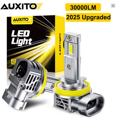 Ampolletas LED H8 / H9 / H11 / HB3 9005 / HB4 9006 AUXITO 6000K – +300% Iluminación Premium