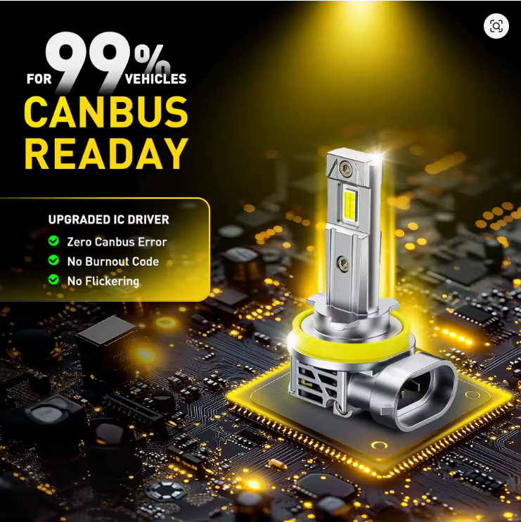 Ampolletas LED H8 / H9 / H11 / HB3 9005 / HB4 9006 AUXITO 6000K – +300% Iluminación Premium