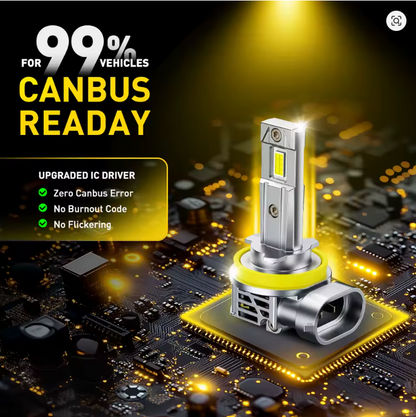 Ampolletas LED H8 / H9 / H11 / HB3 9005 / HB4 9006 AUXITO 6000K – +300% Iluminación Premium