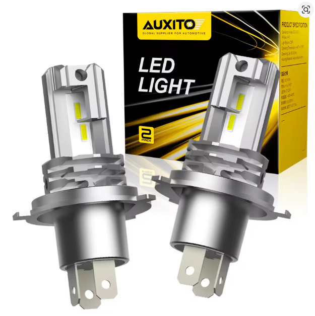 Ampolletas LED H4 AUXITO 6000K – Alta y Baja | +300% Iluminación