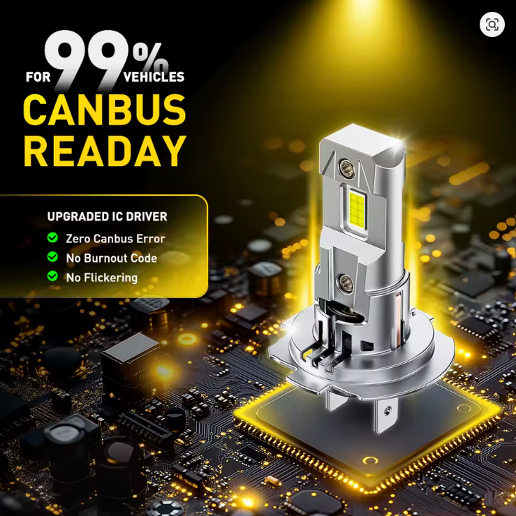 Ampolletas LED H7 AUXITO 6000K – +300% Iluminación